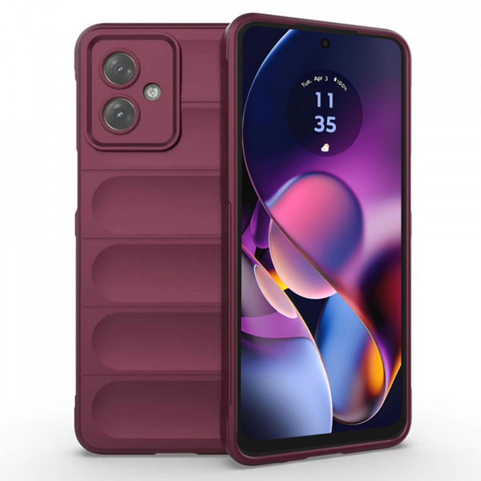 Husa pentru Motorola Moto G54 eleganta, din silicon mat, SKDR Vogue - Bordo