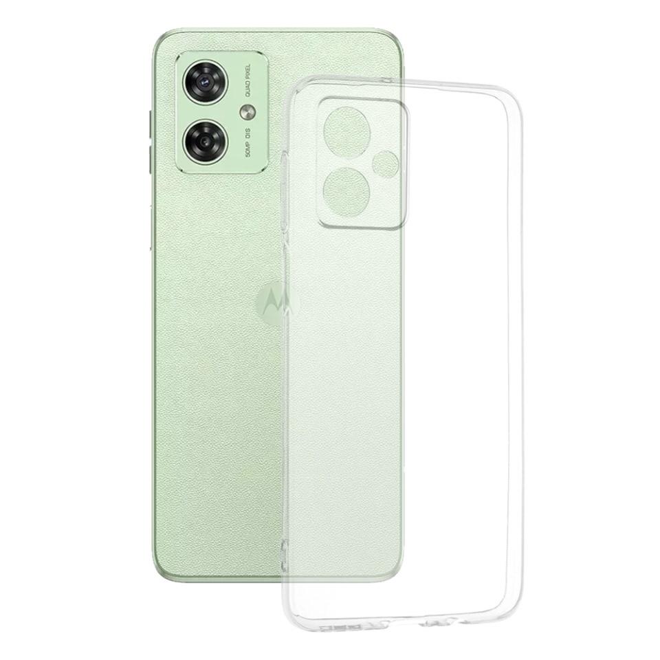 Husa pentru Motorola Moto G54, SKYDDAR INNOVATION, ClearGuard, din silicon transparent, set cu sticker, Transparenta
