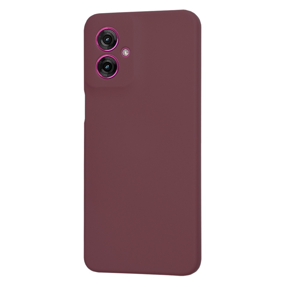 Husa pentru Motorola Moto G55 din Silicon Catifelat, Protectie Premium, Skyddar SoftElegance - Bordo - 3 | YEO