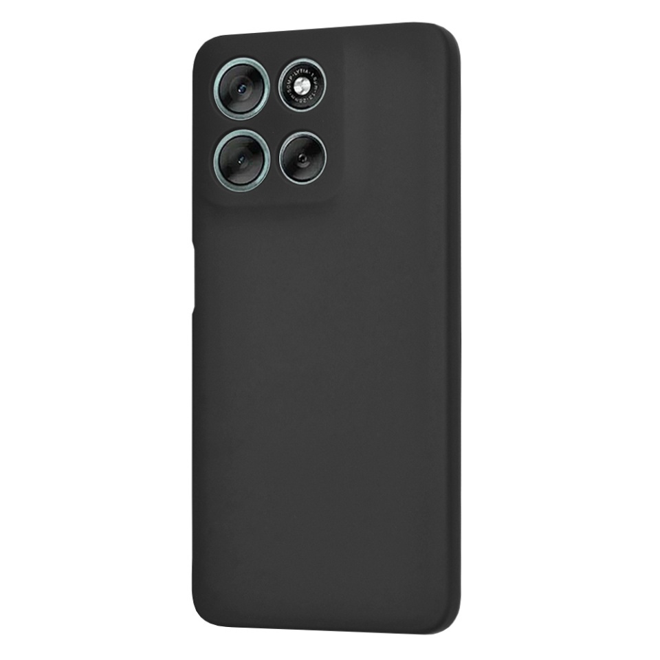 Husa pentru Motorola Moto G56, SKYDDAR INNOVATION, din Silicon Catifelat, SoftElegance, set cu sticker, Negru - 2 | YEO