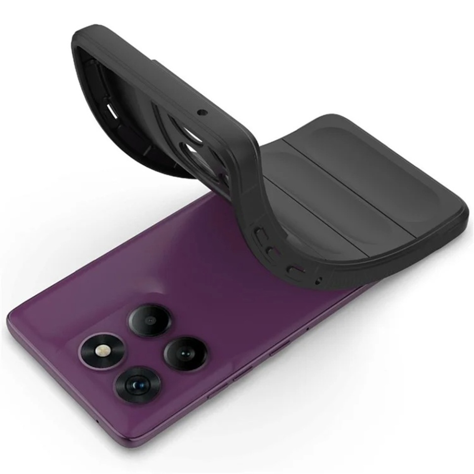 Husa pentru Motorola Moto G86, SKYDDAR INNOVATION, Magic Shield, din Silicon Mat, set cu sticker, Negru - 3 | YEO