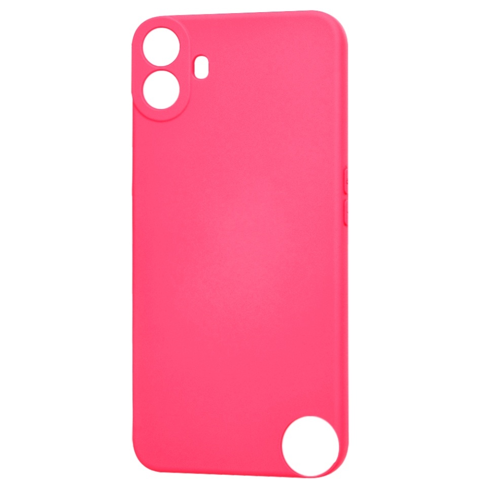 Husa pentru Nothing CMF Phone 1, SKYDDAR INNOVATION, din Silicon Catifelat, SoftElegance, set cu sticker, Fucsia - 3 | YEO