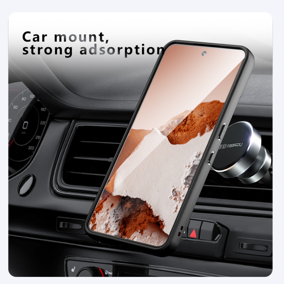 Husa pentru Nothing CMF Phone 2 Pro, SKYDDAR INNOVATION, PureFrost MagSafe, AntiSoc, set cu sticker, Negru frost - 3 | YEO