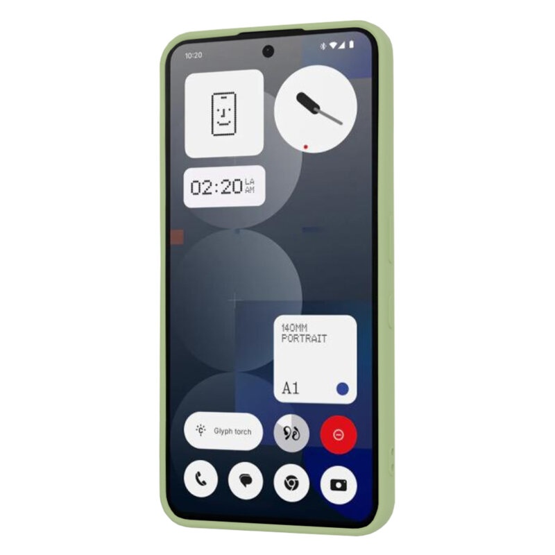 Husa pentru Nothing Phone (3a) Pro, SKYDDAR INNOVATION, SoftElegance din Silicon Catifelat, set cu sticker, Verde - 1 | YEO