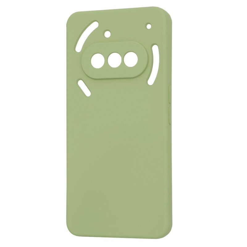 Husa pentru Nothing Phone (3a), SKYDDAR INNOVATION, SoftElegance din Silicon Catifelat, set cu sticker, Verde - 3 | YEO