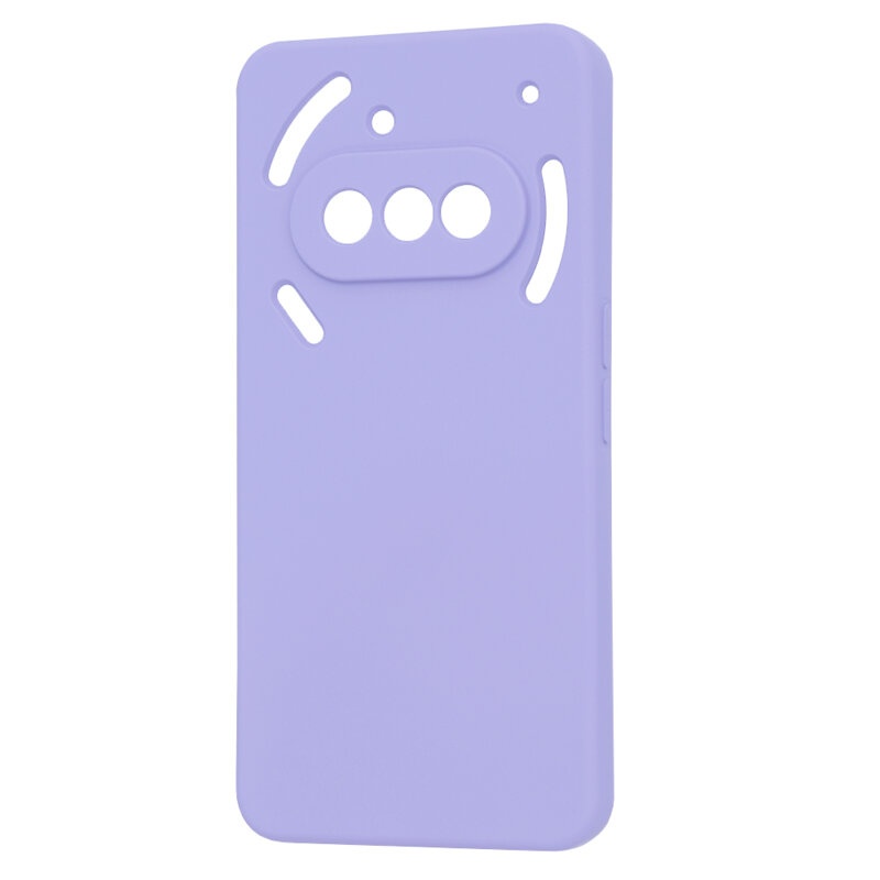 Husa pentru Nothing Phone (3a), SKYDDAR INNOVATION, SoftElegance din Silicon Catifelat, set cu sticker, Violet - 3 | YEO