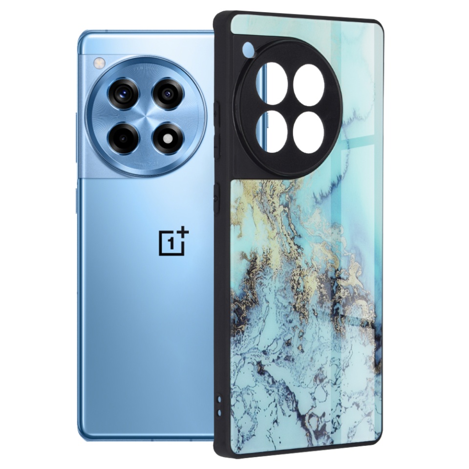 Husa pentru OnePlus 12R cu sticla securizata, SKYDDAR Oddysey - Bleu