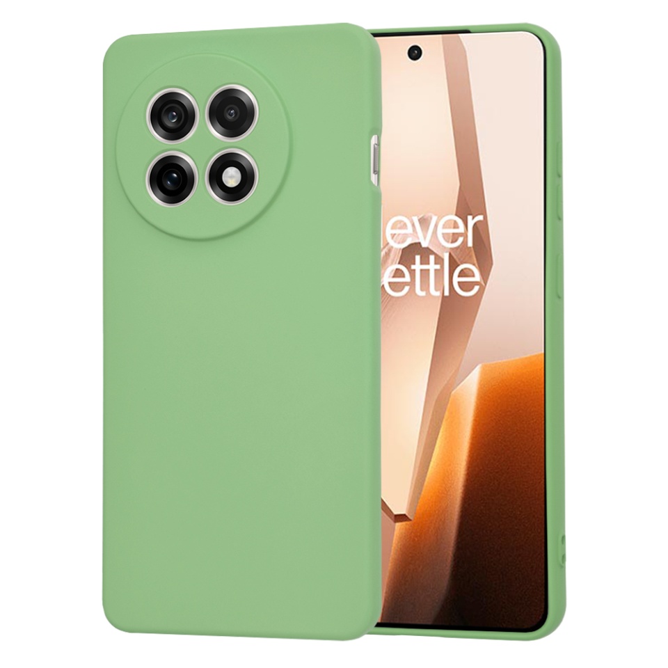 Husa pentru OnePlus 13R, SKYDDAR INNOVATION, SoftElegance din Silicon Catifelat, set cu sticker, Verde deschis