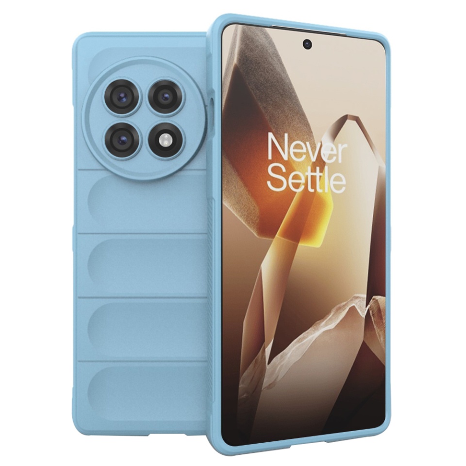 Husa pentru OnePlus 13R, SKYDDAR INNOVATION, Vogue din Silicon Mat, set cu sticker, Bleu