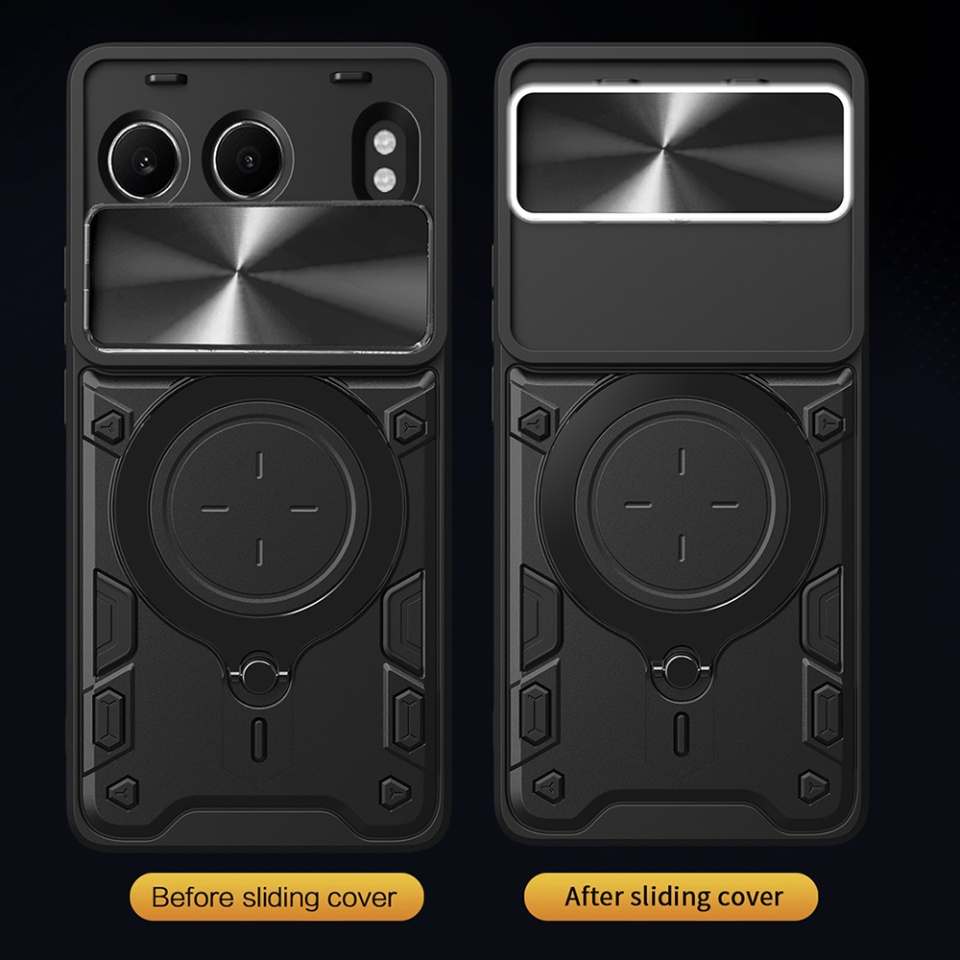 Husa pentru OnePlus Nord 4, SKYDDAR INNOVATION, CamGuard Pro, Inel Magnetic, Protectie Camera, set cu sticker, Negru - 2 | YEO
