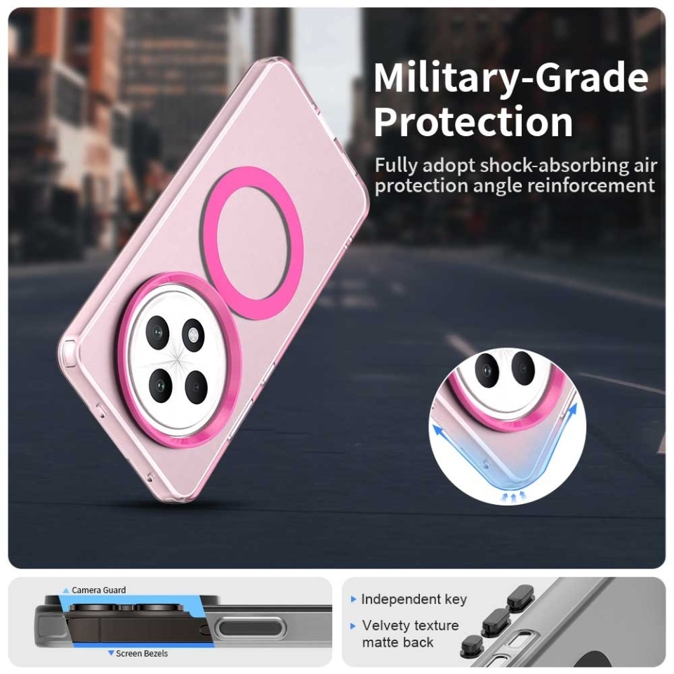Husa pentru Oppo A40 4G / A60 5G, SKYDDAR INOVATION, CandyCase, Magsafe, set cu sticker, Roz - 2 | YEO