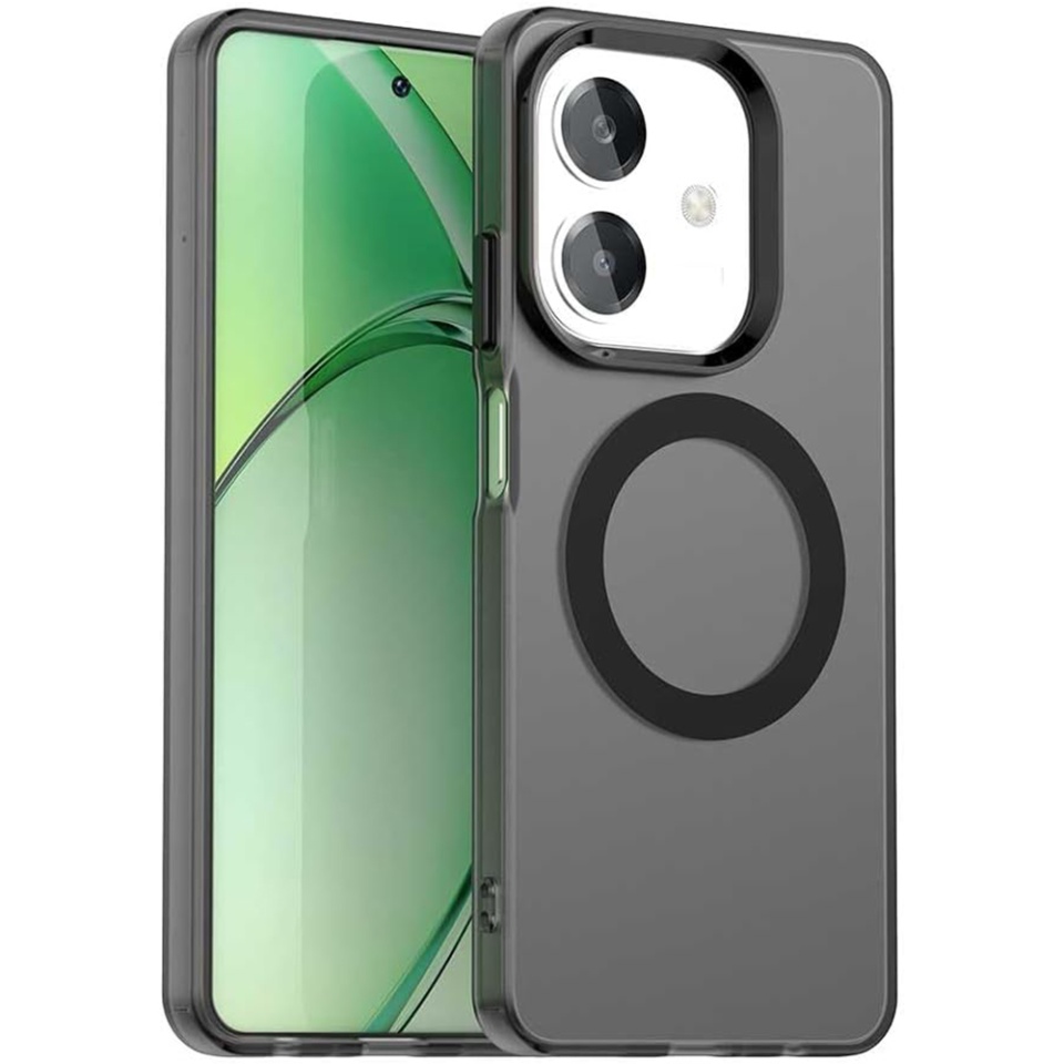 Husa pentru Oppo A40 4G / A60 5G, SKYDDAR INOVATION, CandyCase, Magsafe, set cu sticker, Negru