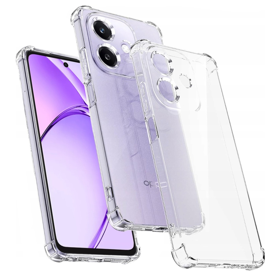 Husa pentru Oppo A40 4G , SKYDDAR INNOVATION, Shockproof Clear din Silicon Slim, Transparenta, set cu sticker