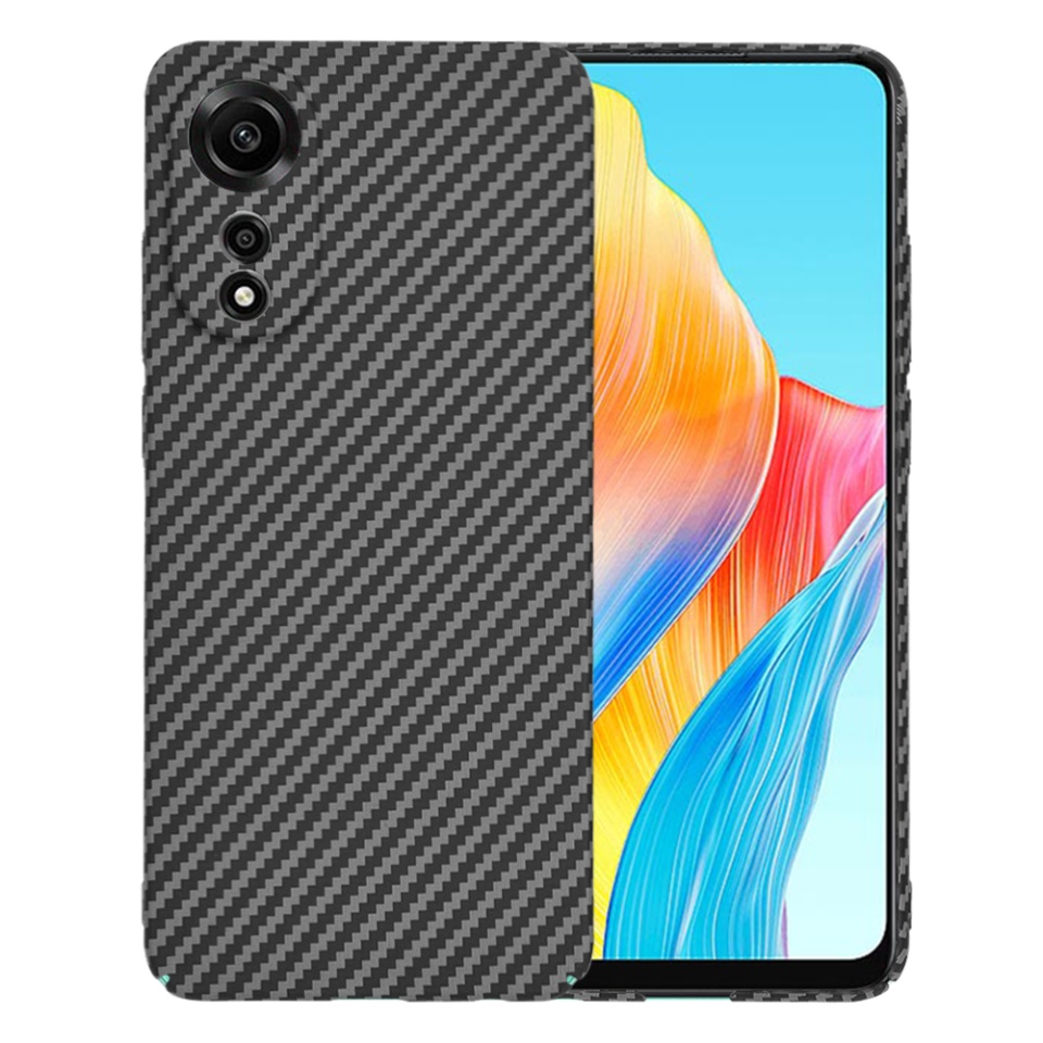 Husa pentru Oppo A78 4G, Finisaj Premium cu Textura de Carbon, Design Elegant, SKDR CarbonFlex - Negru