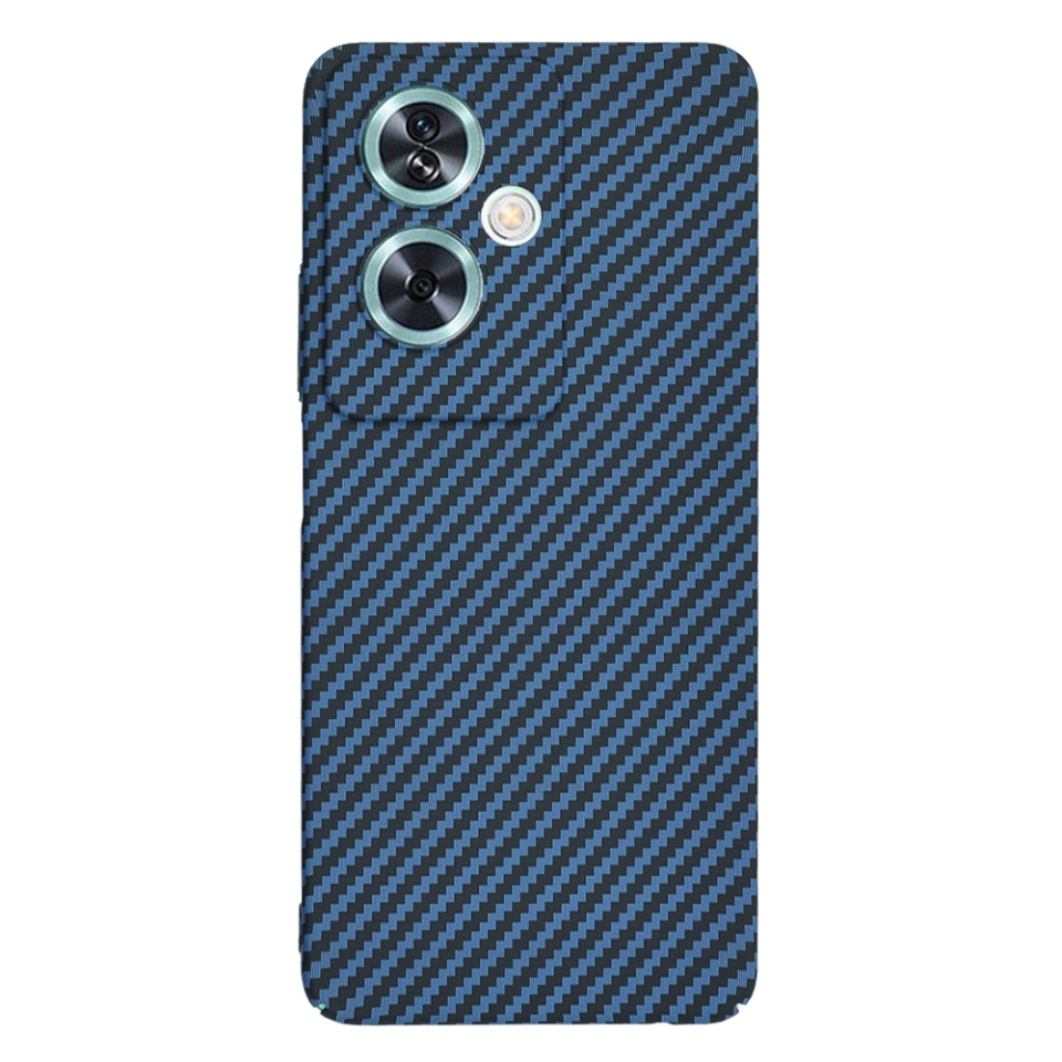 Husa pentru Oppo A79 5G / OnePlus Nord N30 SE, Finisaj Premium cu Textura de Carbon, Design Elegant, SKDR CarbonFlex - Cyan - 2 | YEO