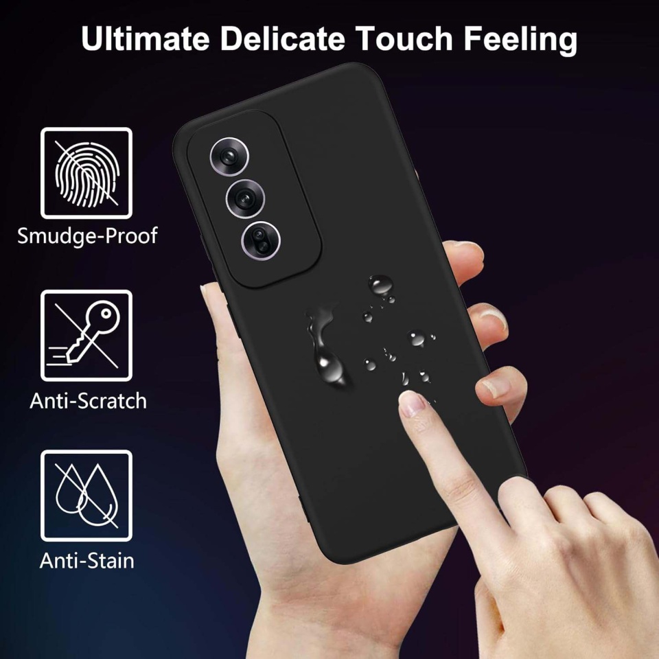 Husa pentru Oppo A80 5G din Silicon Catifelat, Protectie Premium, Skyddar SoftElegance - Mov - 2 | YEO