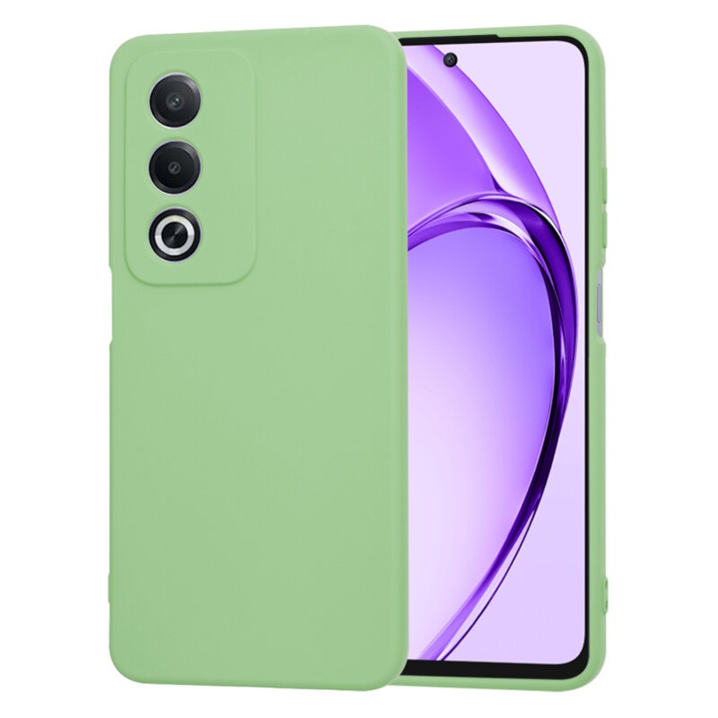 Husa pentru Oppo A80 5G din Silicon Catifelat, Protectie Premium, Skyddar SoftElegance - Verde deschis