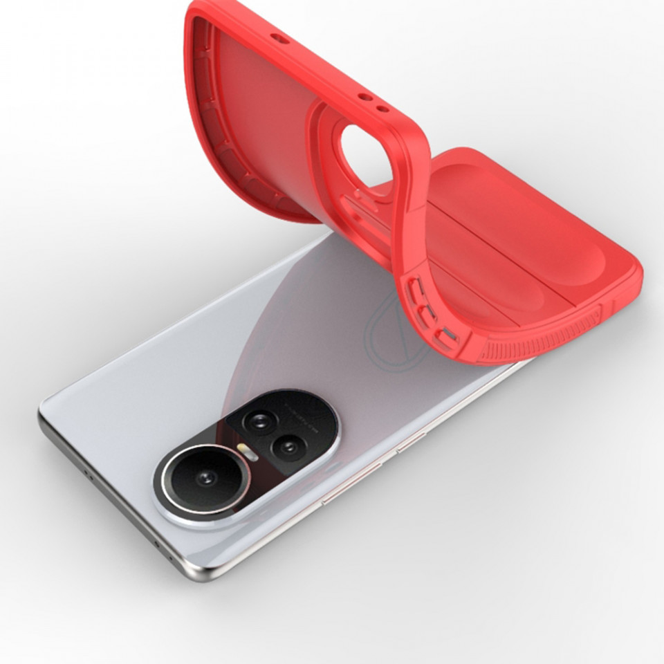 Husa pentru Oppo Reno10 / Reno10 Pro eleganta, din silicon mat, SKDR Vogue - Rosu - 3 | YEO