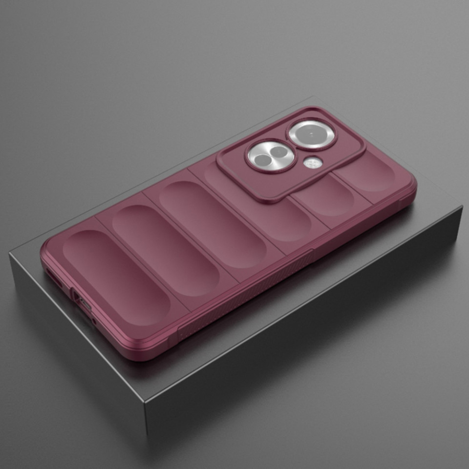 Husa pentru Oppo Reno11 F eleganta, din silicon mat, SKDR Vogue - Bordo - 2 | YEO