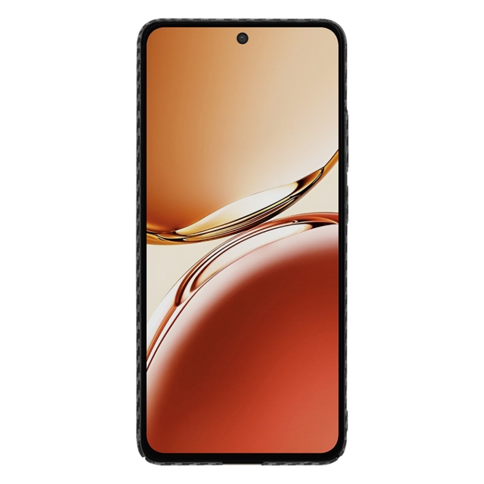 Husa pentru Oppo Reno12 F 5G / Reno12 FS 5G / Reno12 F 4G / Reno12 FS 4G, SKYDDAR INNOVATION, textura carbon, Carbonite FiberShell, set cu sticker, Negru, - 1 | YEO