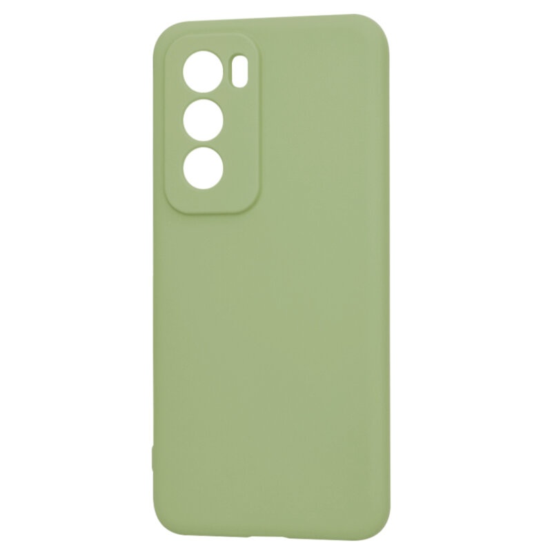 Husa pentru Oppo Reno12 Pro din Silicon Catifelat, Protectie Premium, Skyddar SoftElegance - Verde - 3 | YEO