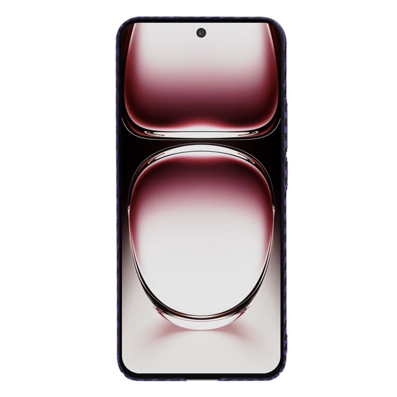 Husa pentru Oppo Reno12 Pro, Finisaj Premium cu Textura de Carbon, Design Elegant, SKDR CarbonFlex - Mov - 1 | YEO