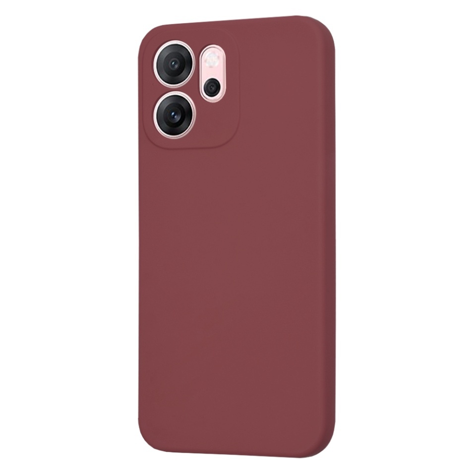 Husa pentru Oppo Reno14 F, SKYDDAR INNOVATION, din Silicon Catifelat, SoftElegance, set cu sticker, Bordo - 2 | YEO