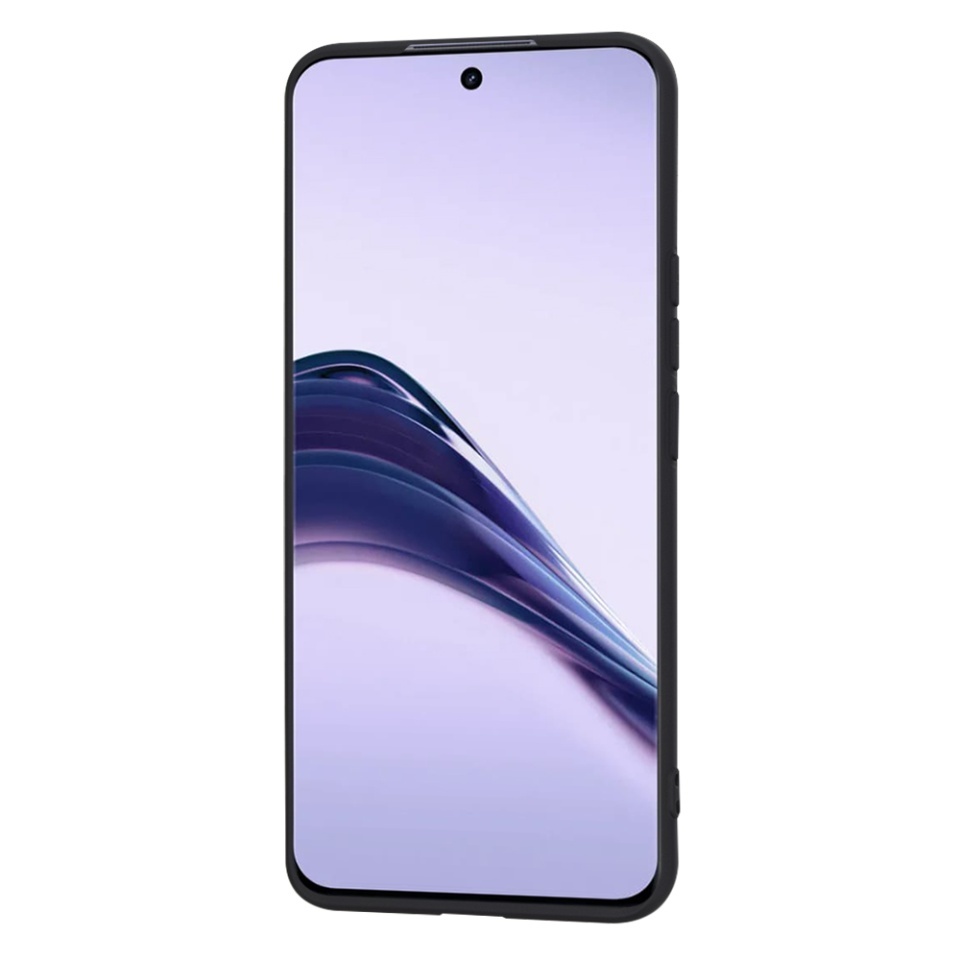 Husa pentru Realme 13 Pro / 13 Pro+, SKYDDAR INNOVATION, din Silicon Catifelat, SoftElegance, set cu sticker, Negru - 1 | YEO