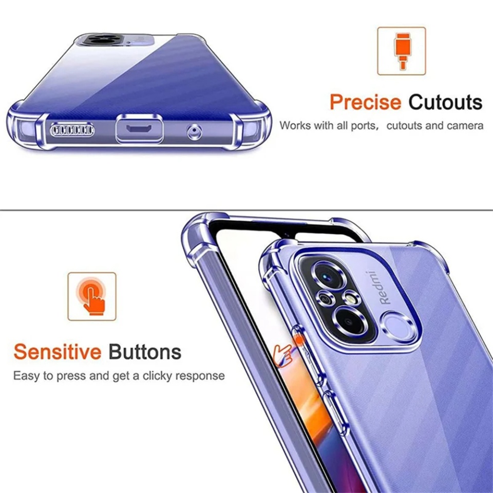 Husa pentru Realme C53 , SKYDDAR INNOVATION, Shockproof Clear din Silicon Slim, Transparenta, set cu sticker - 1 | YEO