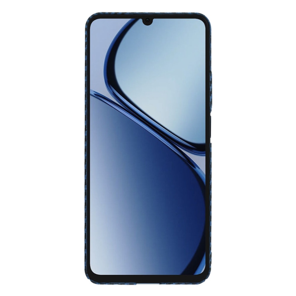 Husa pentru Realme C63 / C61, Finisaj Premium cu Textura de Carbon, Design Elegant, SKDR CarbonFlex - Cyan - 1 | YEO