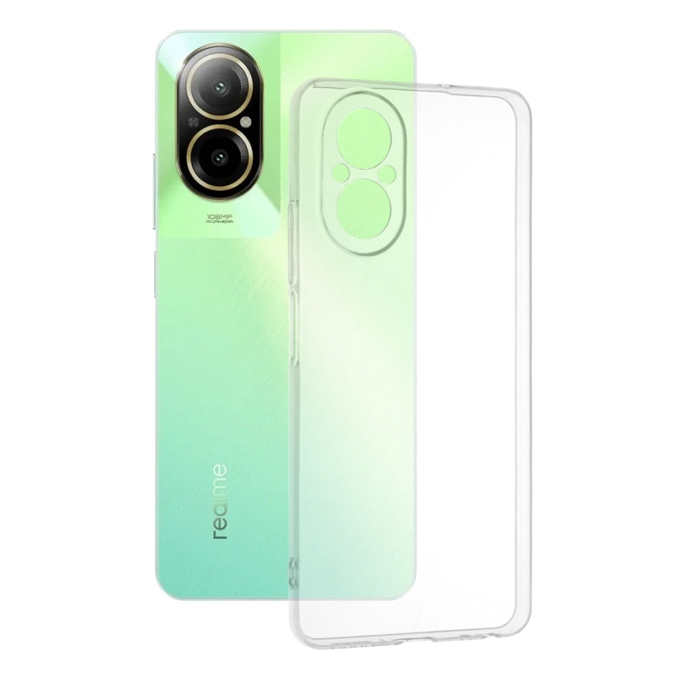 Husa pentru Realme C67 4G din silicon transparent, SKDR ClearGuard - Transparent