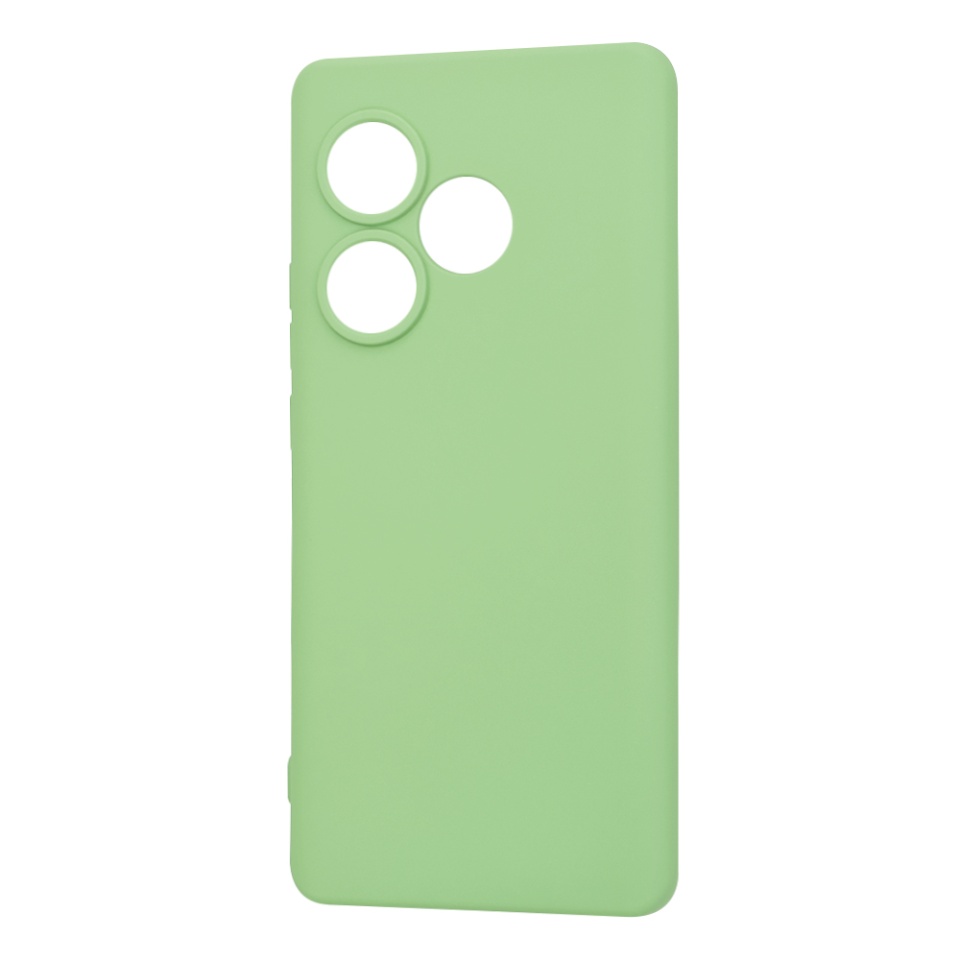 Husa pentru Realme GT 6 / GT 6T din Silicon Catifelat, Protectie Premium, Skyddar SoftElegance - Verde deschis - 1 | YEO
