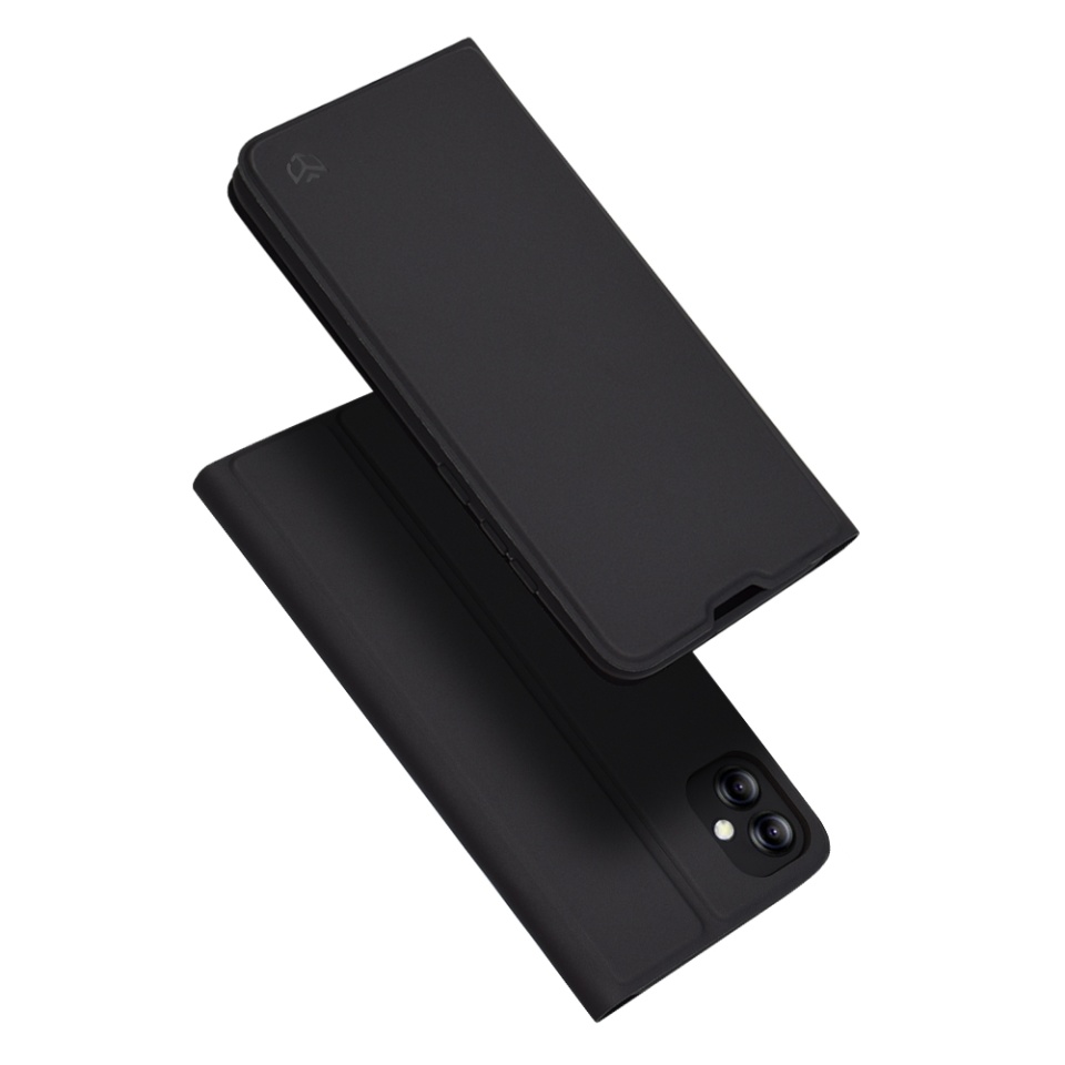 Husa pentru Samsung Galaxy A04e / Galaxy M04, SKYDDAR INNOVATION, Magskin Book, tip Carte cu Portofel Interior, set cu sticker, Negru