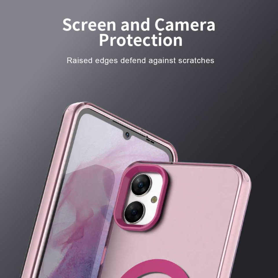Husa pentru Samsung Galaxy A05, SKYDDAR INOVATION, CandyCase, Magsafe, set cu sticker, Roz - 1 | YEO
