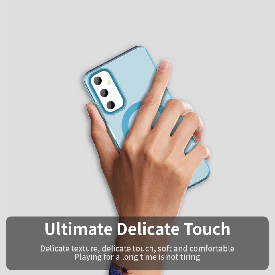 Husa pentru Samsung Galaxy A05s, SKYDDAR INOVATION, CandyCase, Magsafe, set cu sticker, Albastru - 1 | YEO