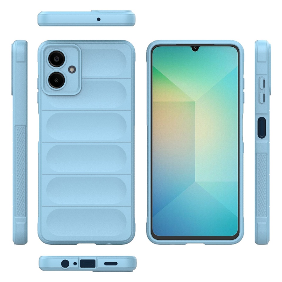 Husa pentru Samsung Galaxy A06 eleganta, din silicon mat, SKDR Vogue - Bleu - 1 | YEO