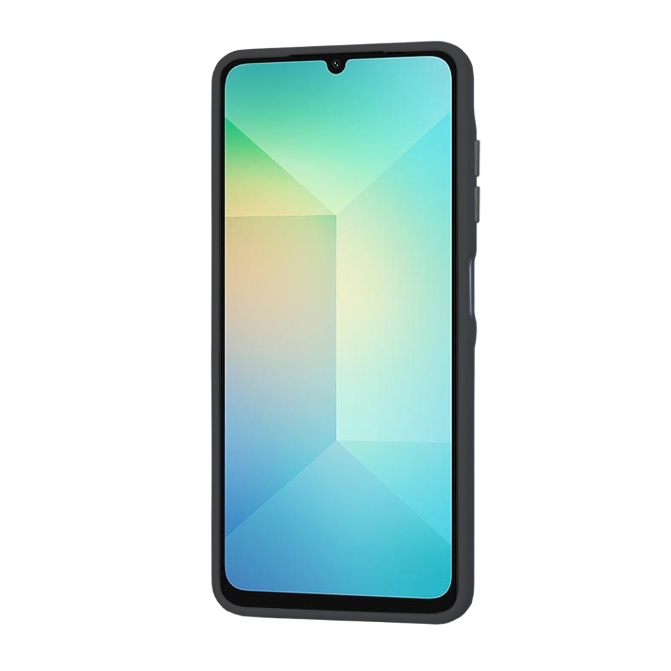 Husa pentru Samsung Galaxy A06, SKYDDAR INNOVATION, HaloFrost, AntiSoc, Negru, set cu sticker - 1 | YEO