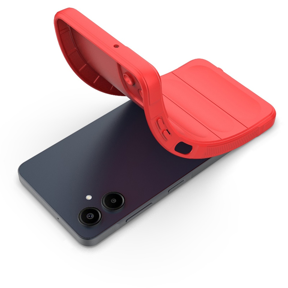 Husa pentru Samsung Galaxy A06, SKYDDAR INNOVATION, Magic Shield, din Silicon Mat, Negru, set cu sticker - 3 | YEO
