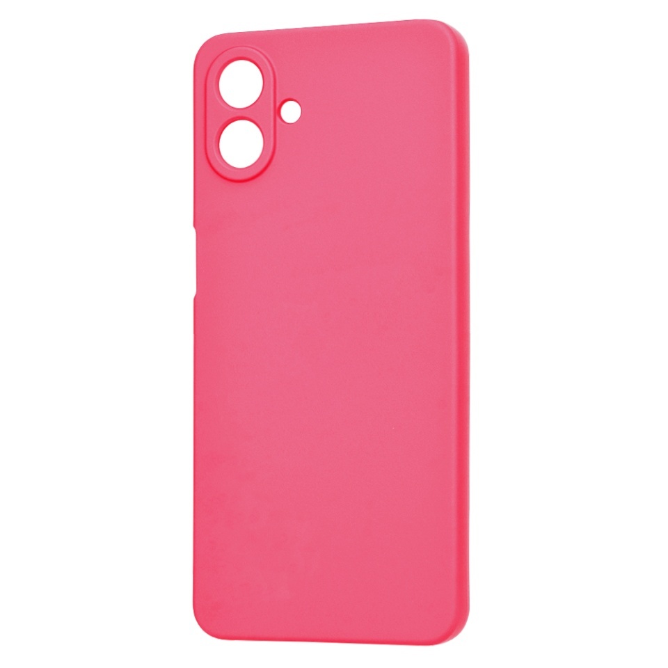 Husa pentru Samsung Galaxy A07 4G, SKYDDAR INNOVATION, din Silicon Catifelat, SoftElegance, set cu sticker, Fucsia - 3 | YEO