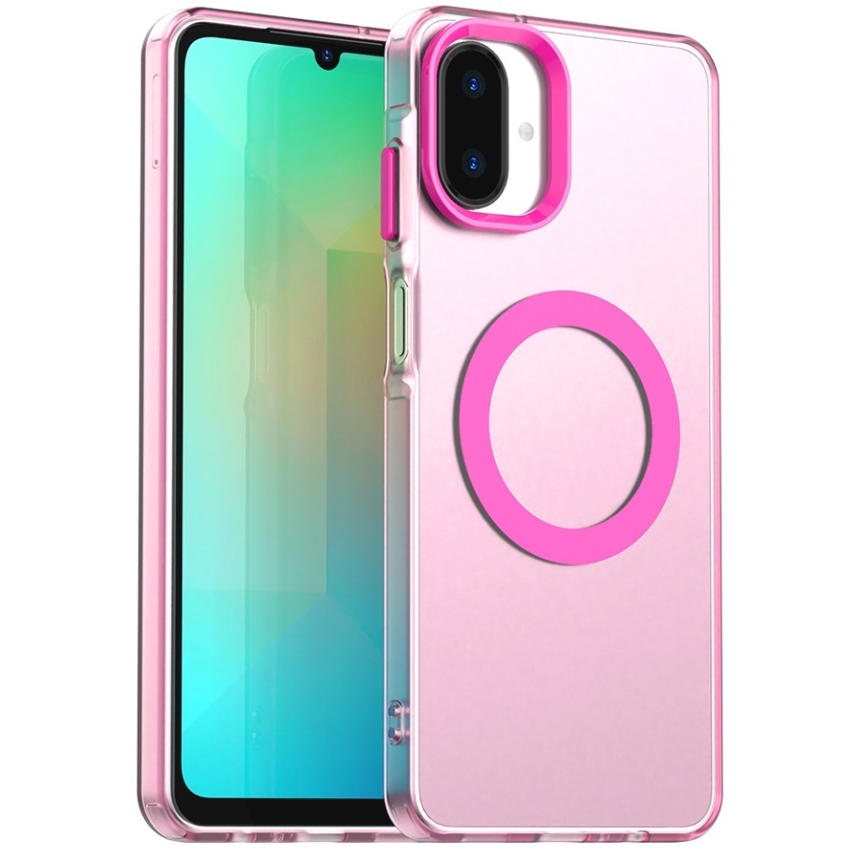 Husa pentru Samsung Galaxy A07 4G, SKYDDAR INOVATION, CandyCase, Magsafe, set cu sticker, Roz