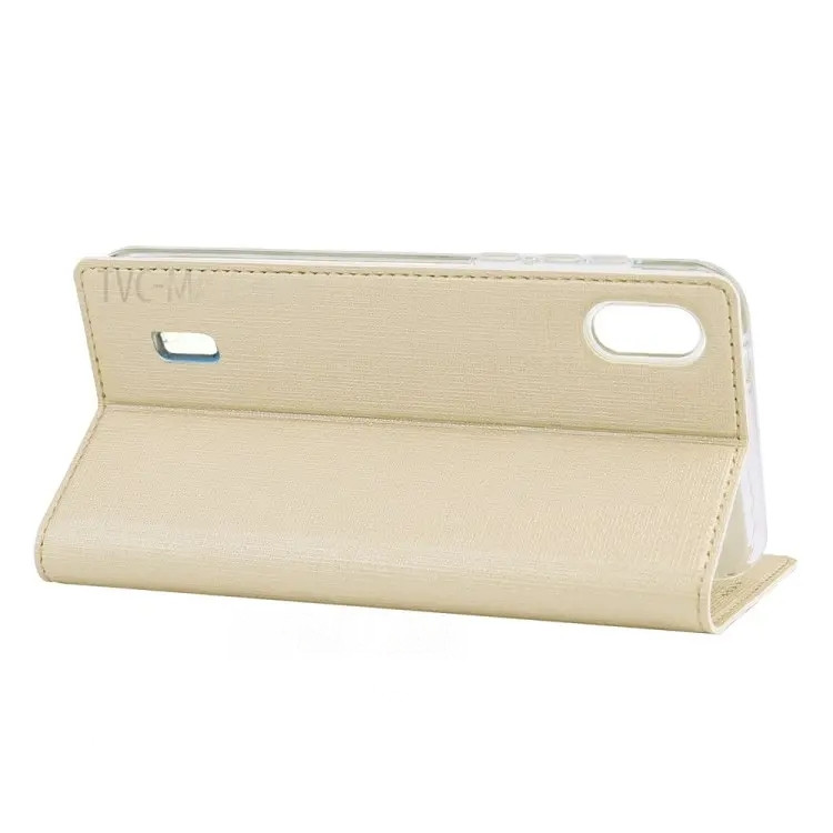 Husa pentru Samsung Galaxy A10 tip carte, Skyddar Smart Magnet - Auriu - 1 | YEO