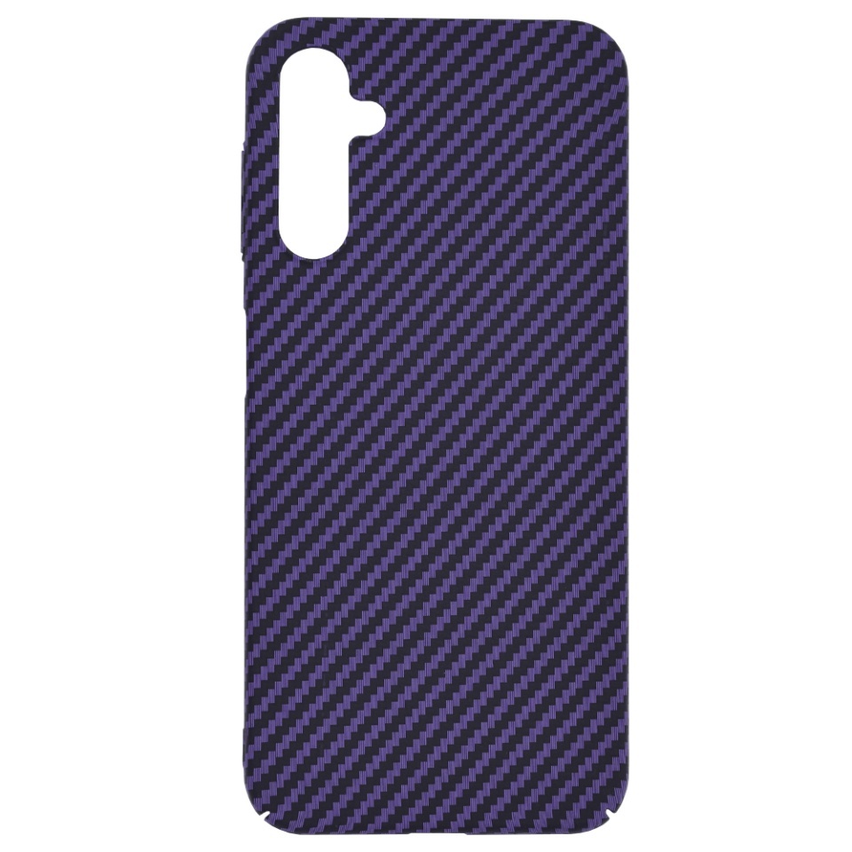 Husa pentru Samsung Galaxy A14 5G / Galaxy A14 4G, SKYDDAR INNOVATION, textura carbon, Carbonite FiberShell, set cu sticker, Mov, - 3 | YEO