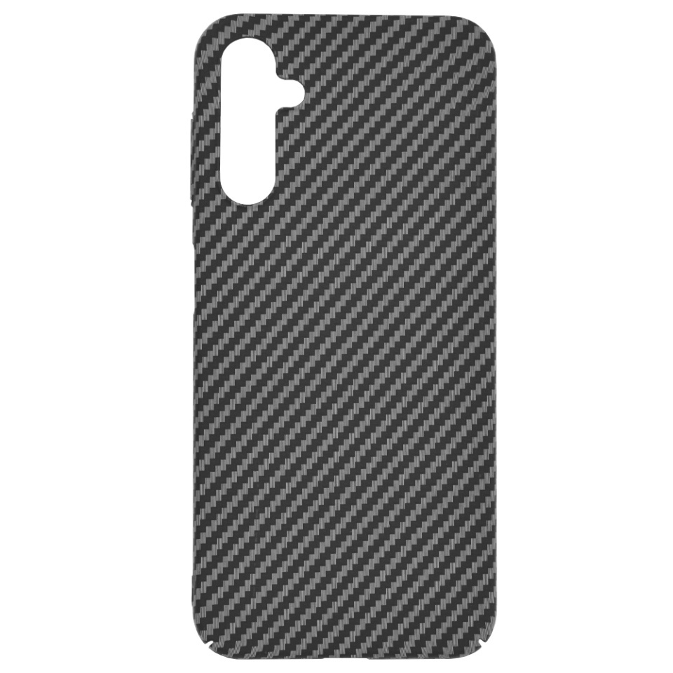 Husa pentru Samsung Galaxy A14 5G / Galaxy A14 4G, SKYDDAR INNOVATION, textura carbon, Carbonite FiberShell, set cu sticker, Negru, - 3 | YEO
