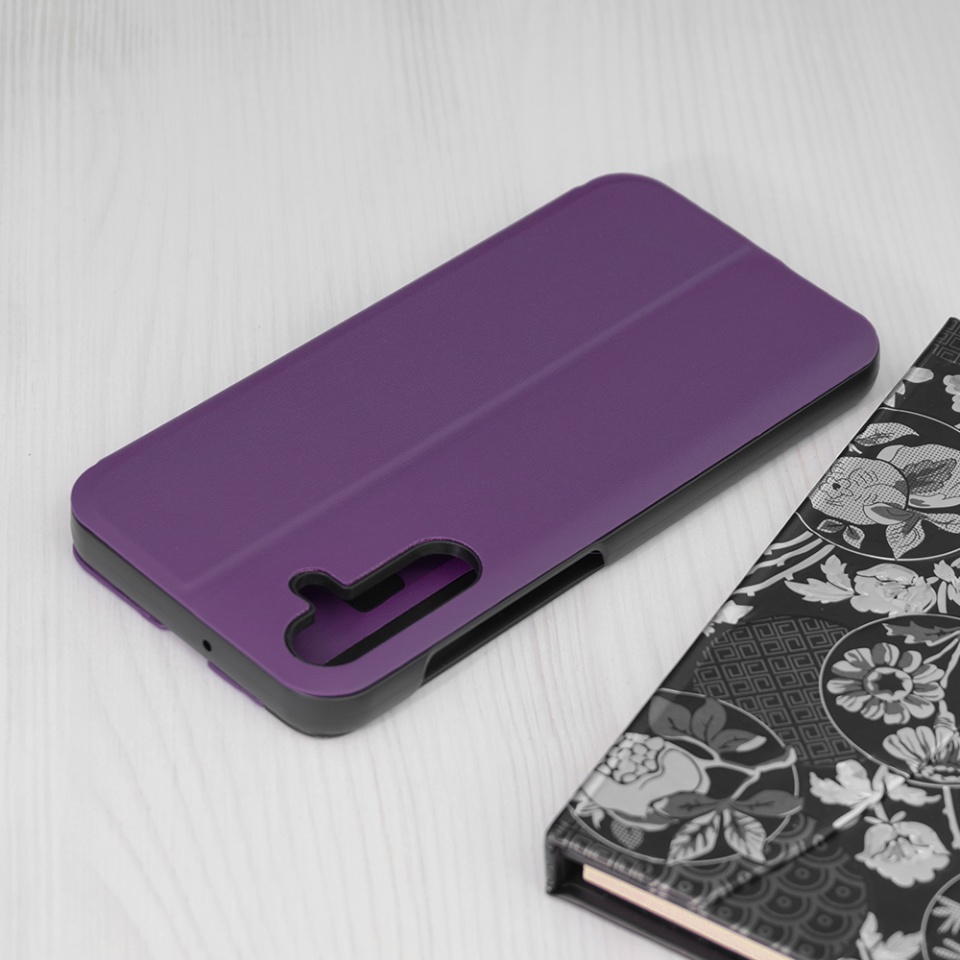 Husa pentru Samsung Galaxy A15 4G / Galaxy A15 5G, SKYDDAR INNOVATION, eFold, tip carte, Mov, set cu sticker - 1 | YEO