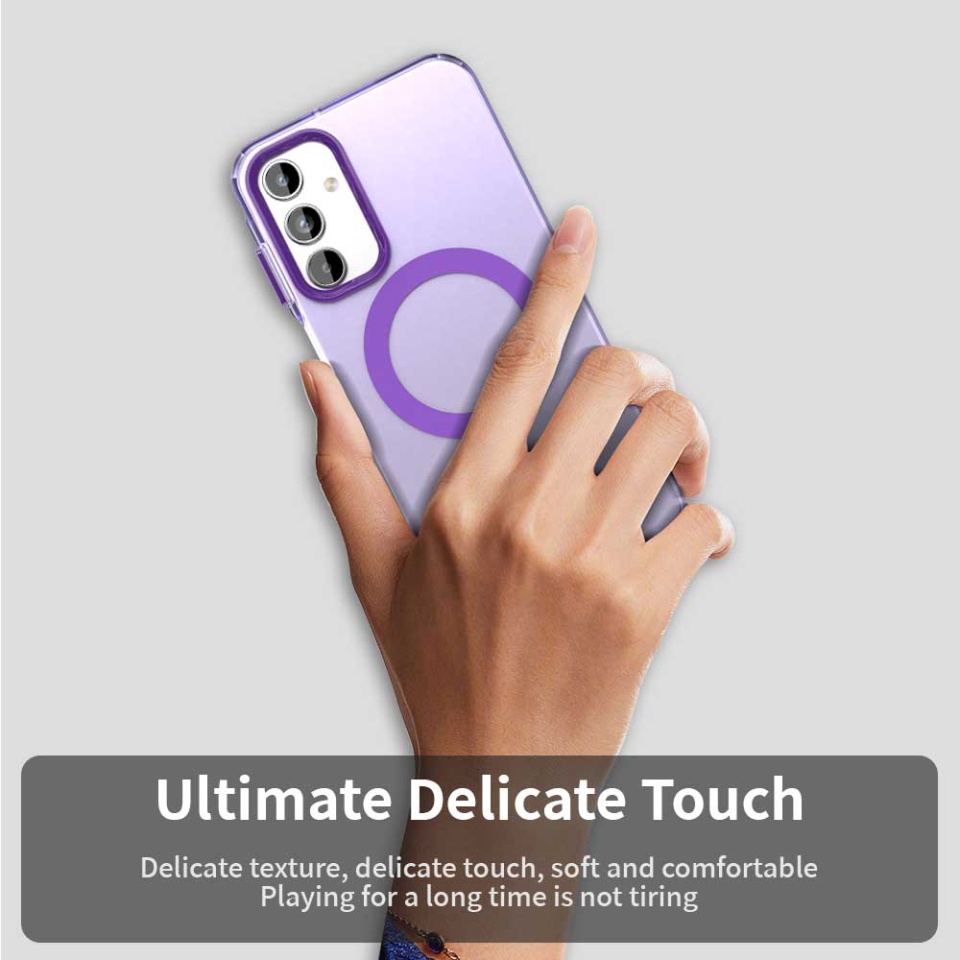 Husa pentru Samsung Galaxy A15 4G / Galaxy A15 5G, SKYDDAR INOVATION, CandyCase, Magsafe, set cu sticker, Mov - 3 | YEO
