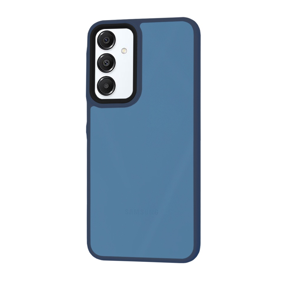 Husa pentru Samsung Galaxy A16 4G / Galaxy A16 5G, SKYDDAR INNOVATION, Frosted, Bleumarin, set cu sticker - 2 | YEO