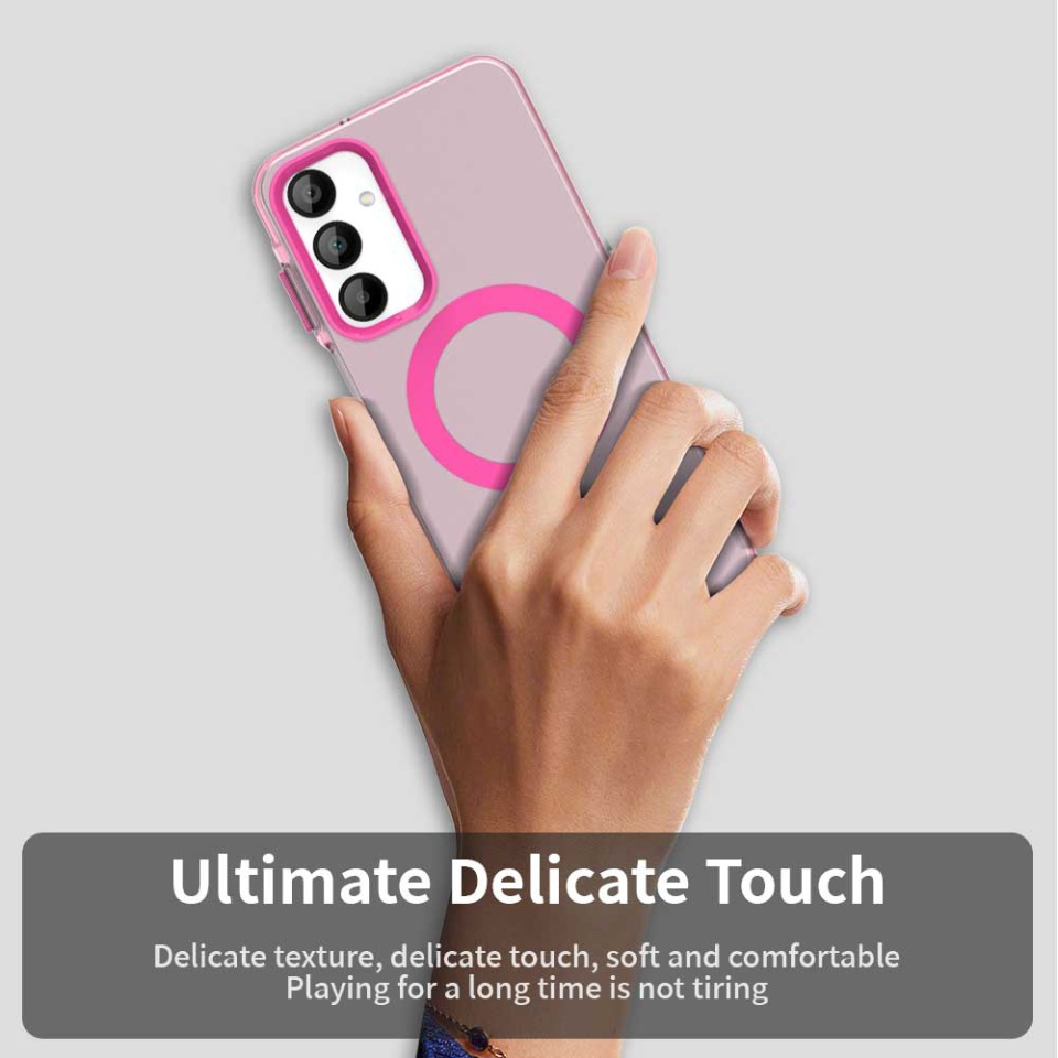 Husa pentru Samsung Galaxy A16 4G / Galaxy A16 5G, SKYDDAR INOVATION, CandyCase, Magsafe, set cu sticker, Roz - 1 | YEO