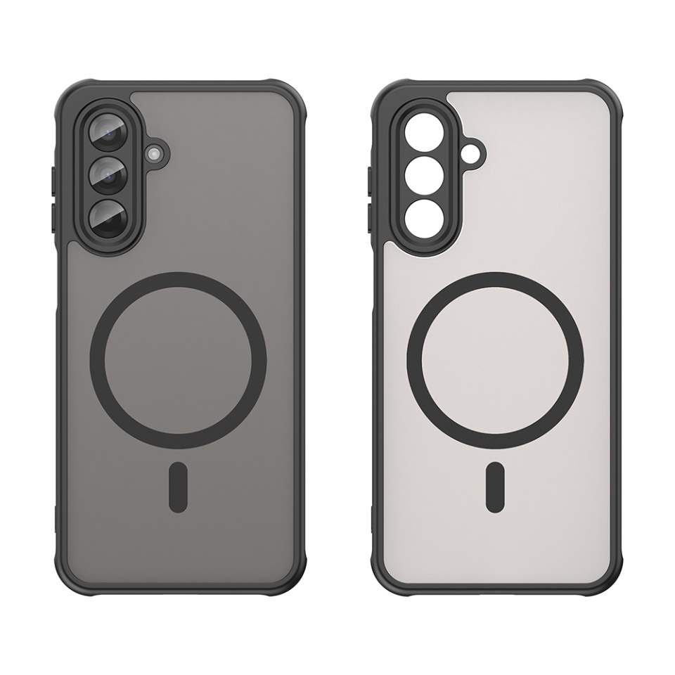 Husa pentru Samsung Galaxy A17 5G, SKYDDAR INNOVATION, HaloFrost MagSafe II, Antisoc, set cu sticker, Negru - 1 | YEO
