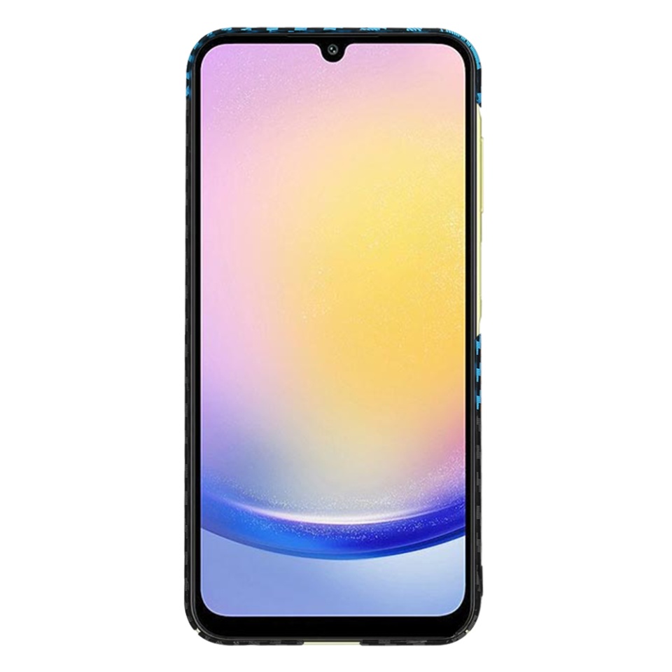 Husa pentru Samsung Galaxy A25 5G, SKYDDAR INNOVATION, Carbonite FiberShell, Bleu, set cu sticker - 2 | YEO