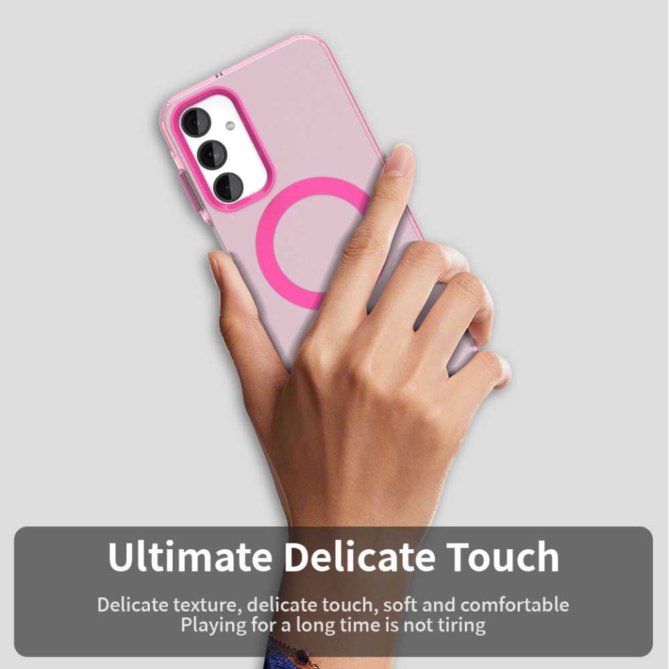 Husa pentru Samsung Galaxy A25 5G, SKYDDAR INOVATION, CandyCase, Magsafe, set cu sticker, Roz - 1 | YEO